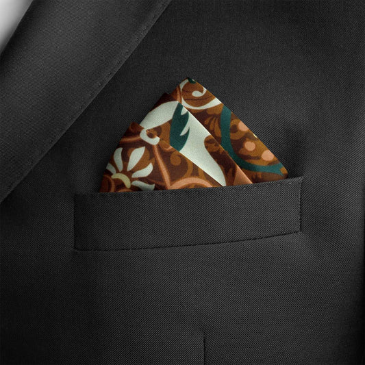 VDP Biltmore Renaissance Revival Brown Pocket Square - Cufflinks.com - Flyclothing LLC