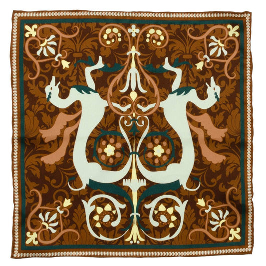 VDP Biltmore Renaissance Revival Brown Pocket Square - Cufflinks.com - Flyclothing LLC