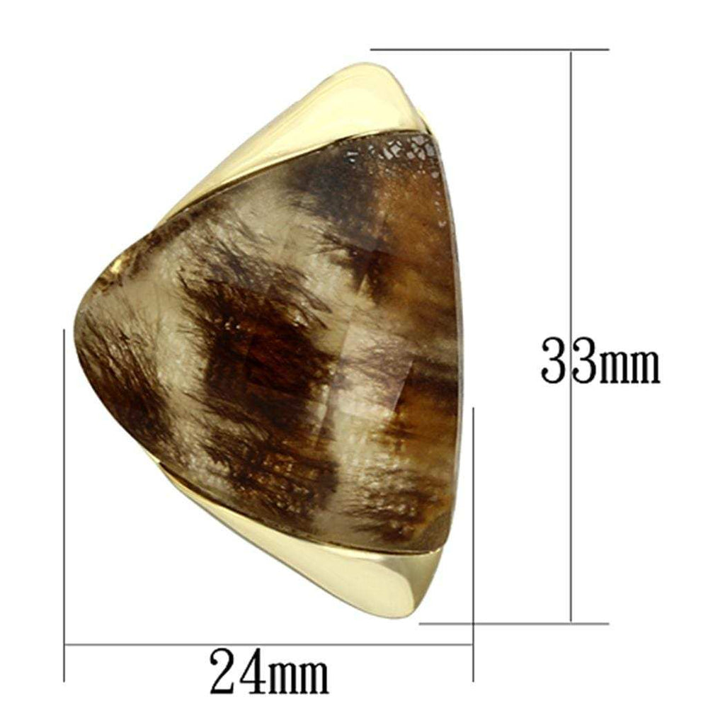 VL077 - IP Gold(Ion Plating) Brass Earrings with Synthetic Synthetic Stone in Animal pattern - Alamode - Flyclothing LLC