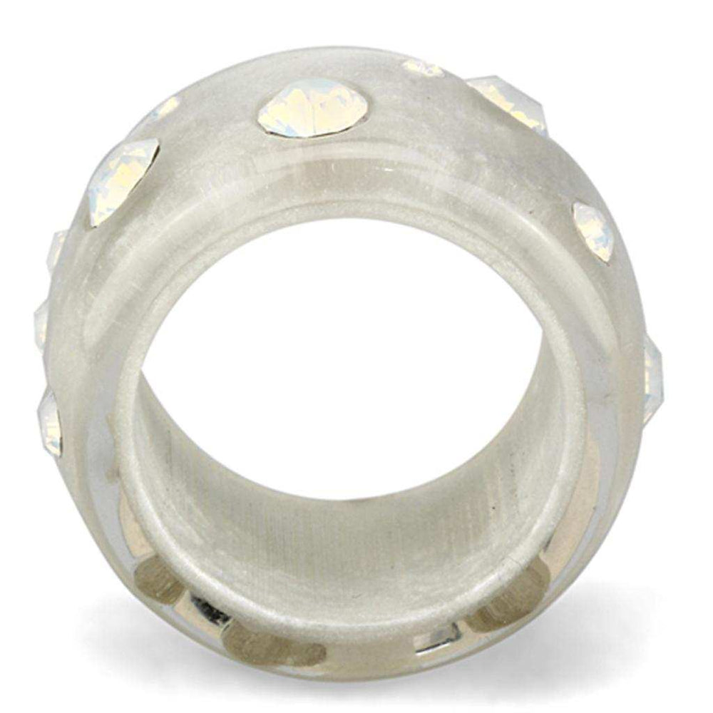 VL078 - Resin Ring with Top Grade Crystal in Aurora Borealis (Rainbow Effect) - Alamode - Flyclothing LLC