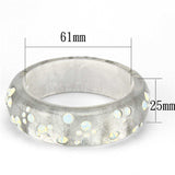 VL092 - Resin Bangle with Top Grade Crystal in Aurora Borealis (Rainbow Effect) - Alamode - Flyclothing LLC