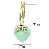 VL101 - IP Gold(Ion Plating) Brass Earrings with Synthetic Synthetic Stone in Emerald - Alamode - Flyclothing LLC