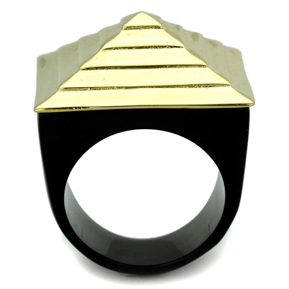 VL119 - IP Gold(Ion Plating) Stainless Steel Ring with No Stone - Alamode - Flyclothing LLC