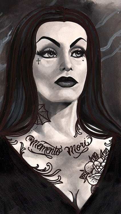 Black Market Art Company Vampira Print - Black Market Art Company - Flyclothing LLC