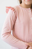 Vintage Pink Ruffle Cardigan - Mila & Rose ® - Flyclothing LLC