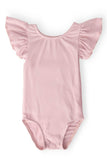 Vintage Pink S/S Flutter Sleeve Leotard - Mila & Rose ® - Flyclothing LLC