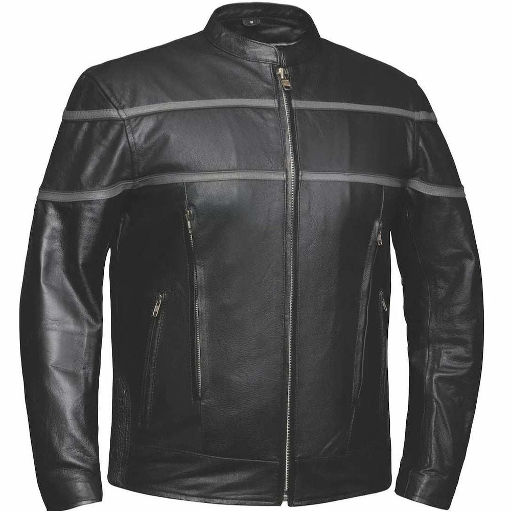 Viper - Mens Premium Leather Jacket - Unik Just for Bikers - Flyclothing LLC