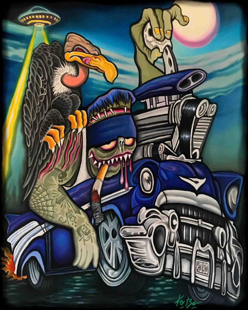 Black Market Art Company Vulture Attacks Print - Black Market Art Company - Flyclothing LLC