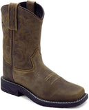 Old West Brown CHILDREN'S SQUARE TOE BOOTS - Old West - Flyclothing LLC