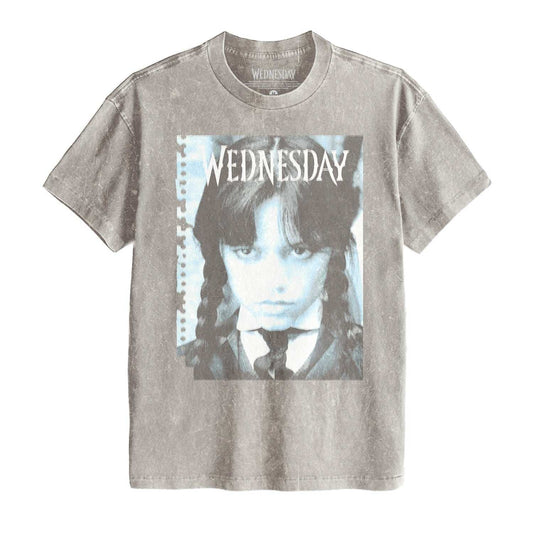 Wednesday Mineral Wash Blue Wednesday T-Shirt - Wednesday - Flyclothing LLC
