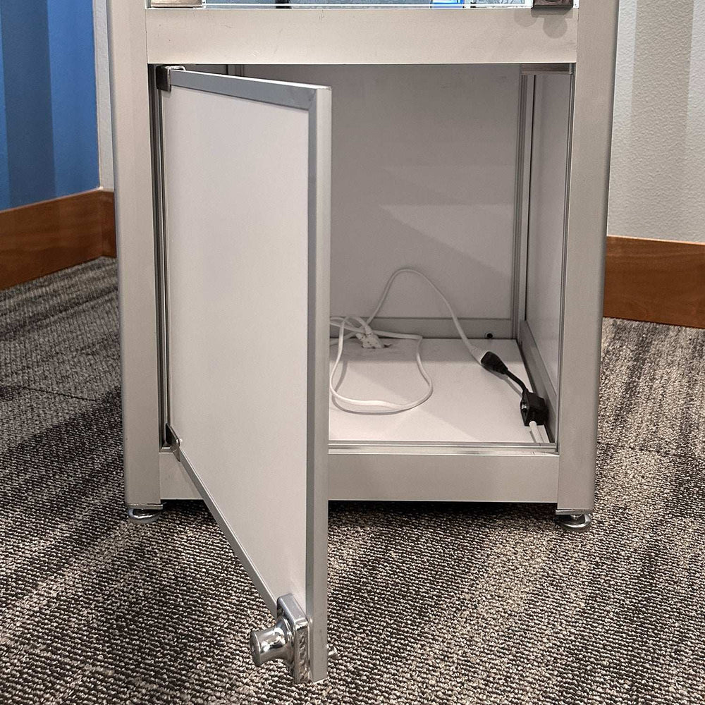 Retail Glass Display White Cabinet With Locking Storage - Cufflinks.com - Flyclothing LLC
