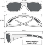 Green Bay Packers Wrap Sunglass with Visor Clip - Green Bay Packers - Flyclothing LLC