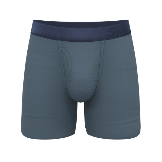 The Wake In The Lake | Tonal Teal Ball Hammock® Pouch Underwear With Fly - Shinesty - Flyclothing LLC