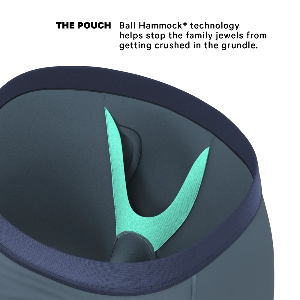 The Wake In The Lake | Tonal Teal Long Leg Ball Hammock® Pouch Underwear With Fly - Shinesty - Flyclothing LLC