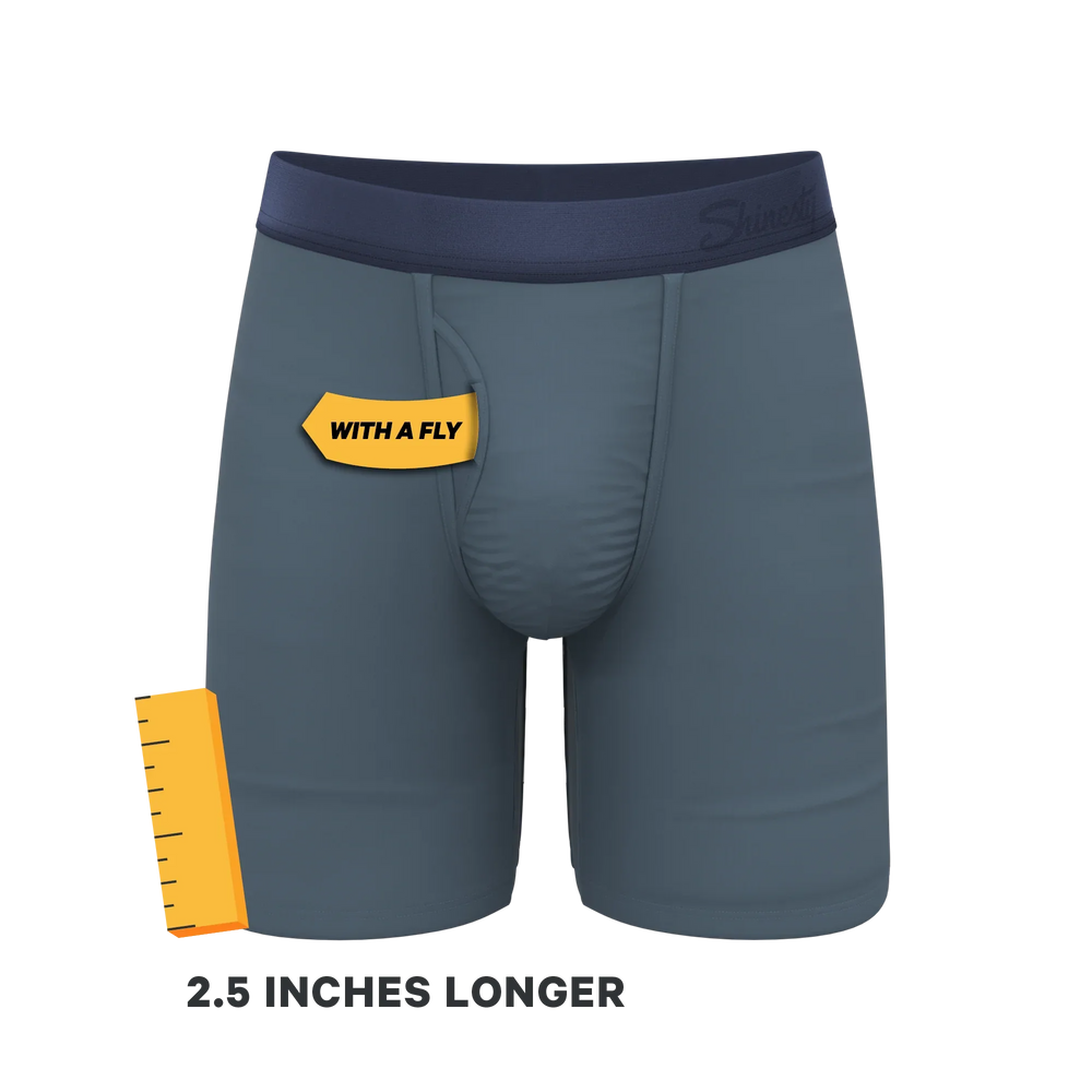 The Wake In The Lake | Tonal Teal Long Leg Ball Hammock® Pouch Underwear With Fly - Shinesty - Flyclothing LLC