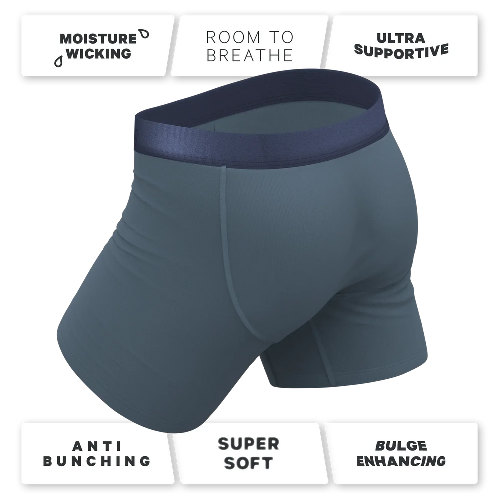 The Wake In The Lake | Tonal Teal Ball Hammock® Pouch Underwear - Shinesty - Flyclothing LLC