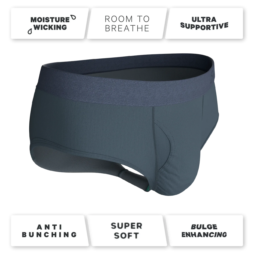 The Wake In The Lake | Tonal Teal Ball Hammock® Pouch Underwear Briefs - Shinesty - Flyclothing LLC