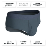 The Wake In The Lake | Tonal Teal Ball Hammock® Pouch Underwear Briefs - Shinesty - Flyclothing LLC