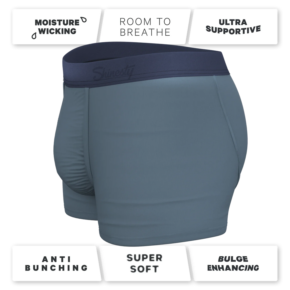 The Wake In The Lake | Tonal Teal Ball Hammock® Pouch Trunks Underwear - Shinesty - Flyclothing LLC