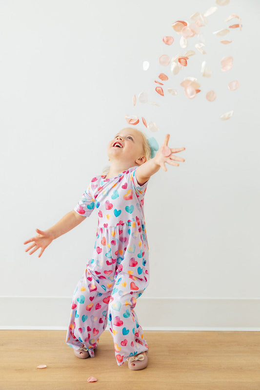 Watercolor Kisses Wide Leg Jumpsuit