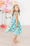 Watercolor Butterflies Flutter Sleeve Twirl Dress - Mila & Rose ® - Flyclothing LLC
