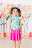 Watercolor Butterflies S/S Ruffle Tee - Mila & Rose ® - Flyclothing LLC