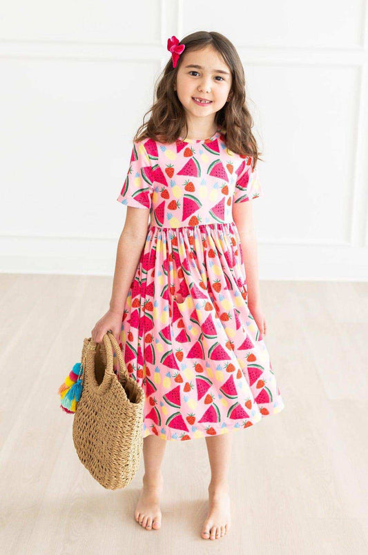 SALE Watermelon Wonder S/S Pocket Twirl Dress - Mila & Rose ® - Flyclothing LLC