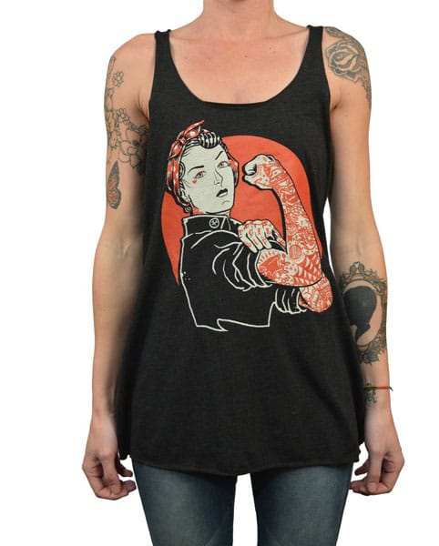 Black Market Art Company We Can Do It Women's Unfinished Racer Back Tank - Black Market Art Company - Flyclothing LLC