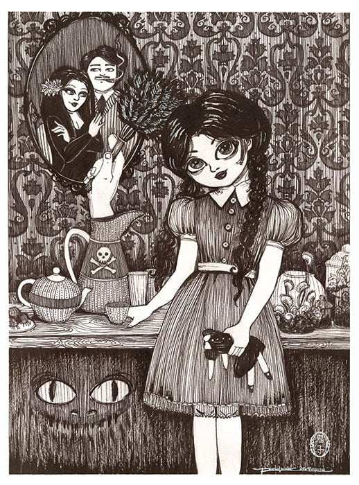 Black Market Art Company Wednesday Addams Print - Black Market Art Company - Flyclothing LLC