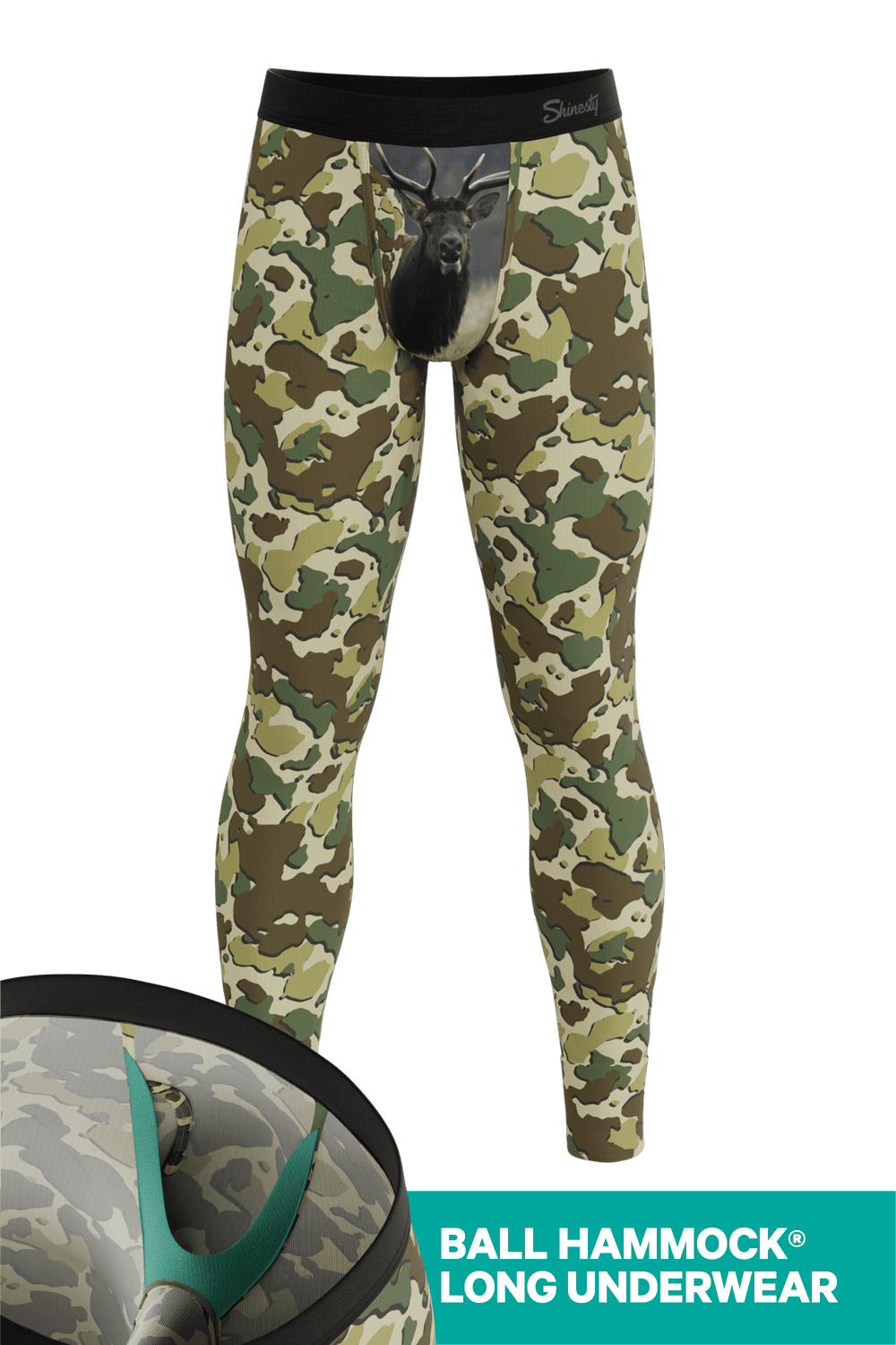 The Welcome Elk | Hunting Camoflauge Ball Hammock® Long Johns - Shinesty - Flyclothing LLC