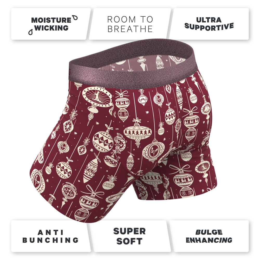 The Well Hung | Naughty Ornament Ball Hammock® Pouch Underwear With Fly - Shinesty - Flyclothing LLC