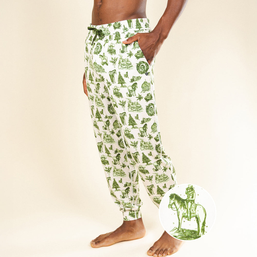 The Western Wonderland | Western Toile SleepDeep™ Men’s Pajama Joggers - Shinesty - Flyclothing LLC
