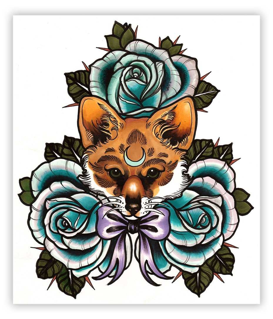 Black Market Art Company What Does The Fox Say Print - Black Market Art Company - Flyclothing LLC