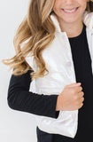 White Checker Puffer Vest