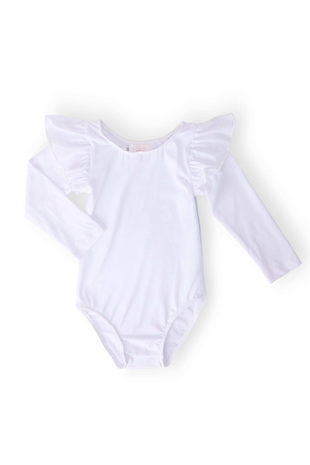 White L/S Flutter Sleeve Leotard - Mila & Rose ® - Flyclothing LLC