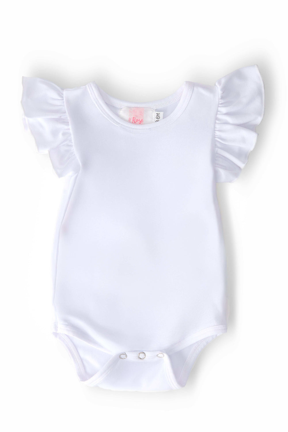 White S/S Flutter Bodysuit - Mila & Rose ® - Flyclothing LLC