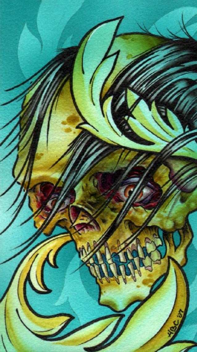 Black Market Art Company Wicked Skull Print - Black Market Art Company - Flyclothing LLC