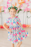 Wildflower Wishes S/S Pocket Twirl Dress - Mila & Rose ® - Flyclothing LLC