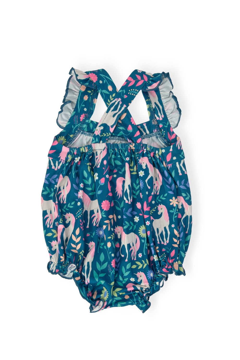 Wish Upon a Unicorn Ruffle Cross Back Romper - Mila & Rose ® - Flyclothing LLC