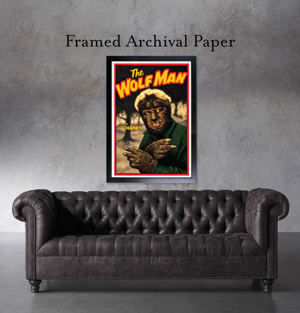 Black Market Art Company Wolf Man Movie Poster Print - Black Market Art Company - Flyclothing LLC