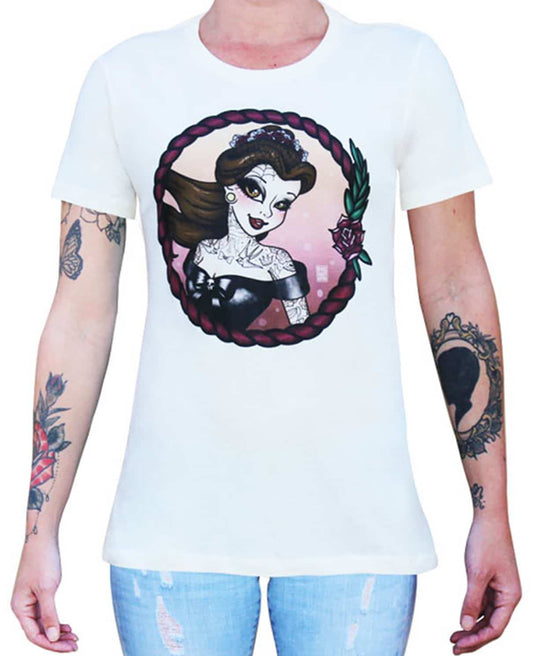 Black Market Art Company Beauty Women's Loose Neck T-Shirt - Black Market Art Company - Flyclothing LLC