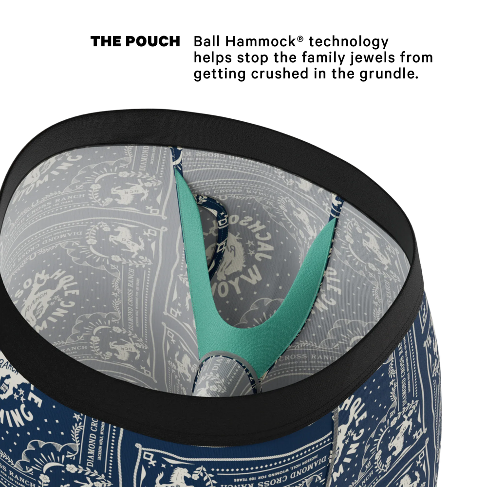 The Wrangle 'Em | Blue Bandana Shinesty x Diamond Cross Ranch Long Leg Ball Hammock® Pouch Underwear With Fly - Shinesty - Flyclothing LLC