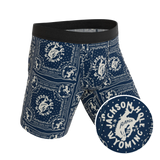 The Wrangle 'Em | Blue Bandana Shinesty x Diamond Cross Ranch Long Leg Ball Hammock® Pouch Underwear With Fly - Shinesty - Flyclothing LLC