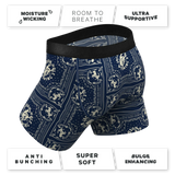 The Wrangle 'Em | Blue Bandana Shinesty x Diamond Cross Ranch Ball Hammock® Pouch Underwear With Fly - Shinesty - Flyclothing LLC