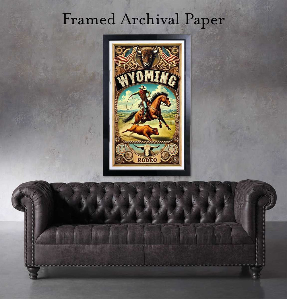 Black Market Art Company Wyoming Rodeo Poster & Art Print / Wall Art / Western Decor Print - Black Market Art Company - Flyclothing LLC