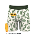 The Xmas In Texas | Western Toile Long Leg Ball Hammock® Pouch Underwear With Fly