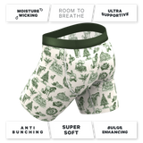 The Xmas In Texas | Western Toile Long Leg Ball Hammock® Pouch Underwear With Fly