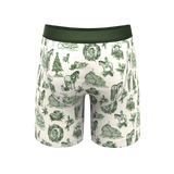 The Xmas In Texas | Western Toile Long Leg Ball Hammock® Pouch Underwear With Fly