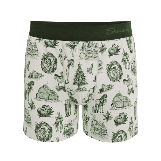 The Xmas In Texas | Western Toile Men’s Boxers - Shinesty - Flyclothing LLC