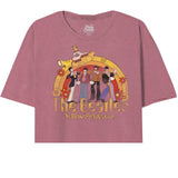 Yellow Submarine By The Beatles Half Floral Rainbow Oversize Crop Top - The Beatles - Flyclothing LLC